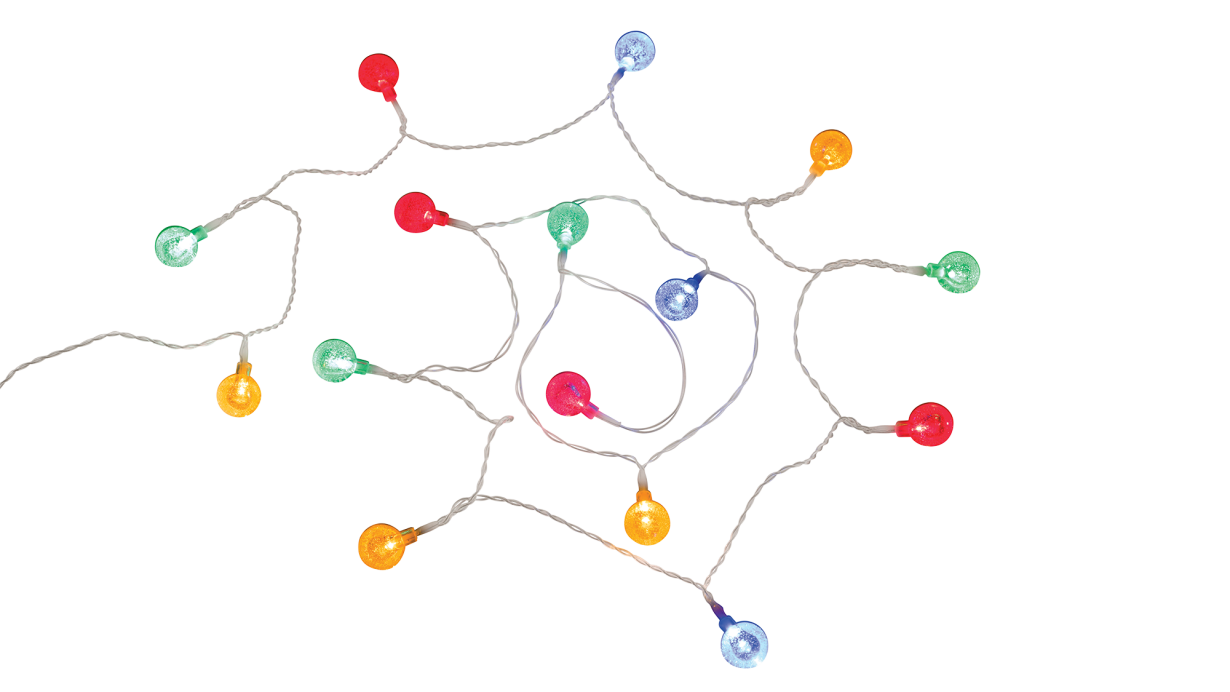 Globe Lichterkette, farbig